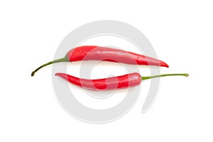 Two parallel chili pepper