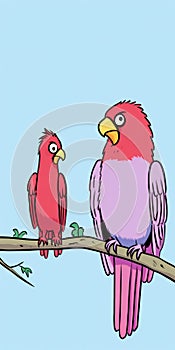 Exasperated Parrot: A Candid And Clever Cartoon Conversation photo