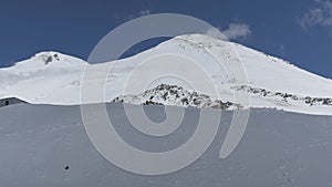 Two peaks of mount Elbrus. On a Sunny summer day.