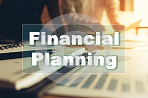 Two people discussion with table and expert advice financial planning.