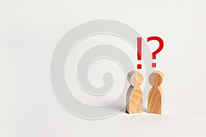 Two people are looking for an answer to a question, consultation