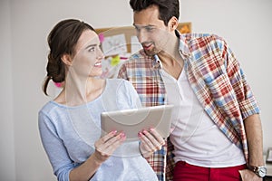 Two people in the office