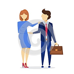 Two people shaking their hands. Business deal