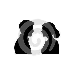 Two people talking icon