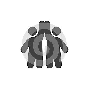 Two person giving high five vector icon