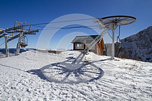 Two persons chairlift Savin Kuk 1, top station