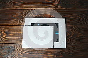 two photobooks on table