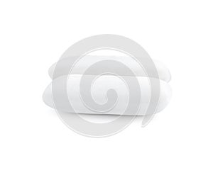 Two pieces of chewing gum on white background