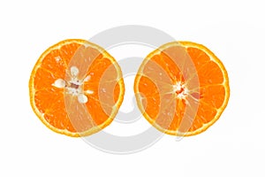 Two pieces of half orange