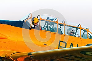 Two Pilots in the cockpit of the plane