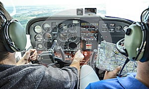 Two pilots flying