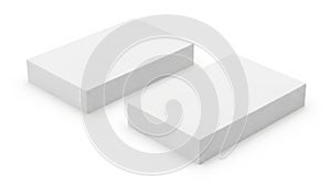 Two plain rectangular blocks placed side by side on a flat surface