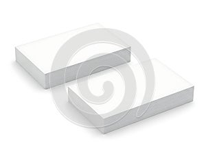 Two plain white rectangular blocks side by side