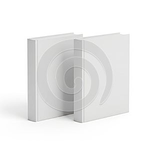 Two plain white rectangular blocks standing side by side on a neutral background