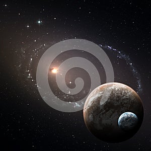 Two planets in the deep space