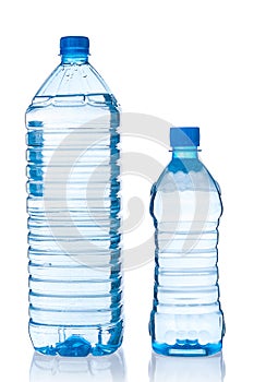 Two plastic bottles of water