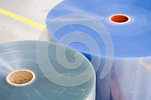 Two plastic rolls for packaging machin