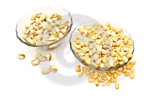 Two plate with different nuts photo