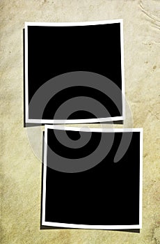 Two Polaroids on Old Wall