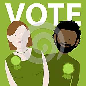 Vote green political candidates uk photo