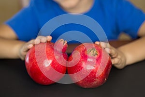 Two pomegranates