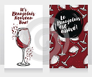 Two posters for Beaujolais Nouveau