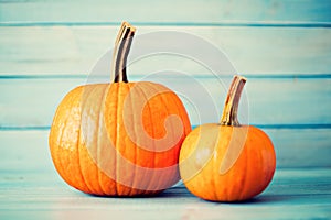 Two pumpkins