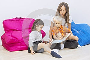 Two pupils calmly observing the storytelling