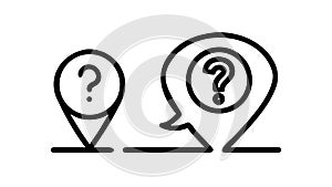 Two Question Mark Speech Bubbles Vector, vector design Generative AI