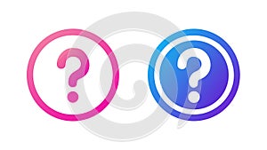 Two Question Marks Icon Multiple Queries Double Doubt, vector design Generative AI