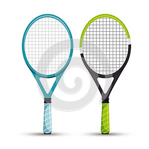 Two racket tennis sport graphic