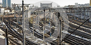 Two Railway pointwork, railway tracks