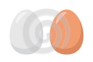 Two raw eggs. Vector illustration