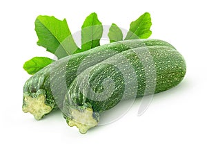 Two raw zucchini