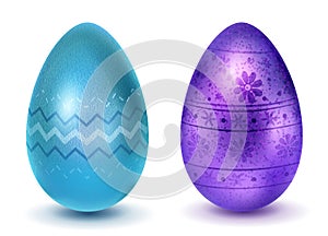 Realistic Easter eggs