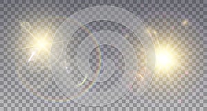 Two realistic lens flare effects