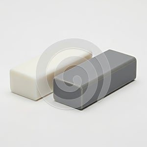 Two rectangular blocks in white and gray