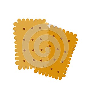 Two Rectangular Crackers, Flat Illustration