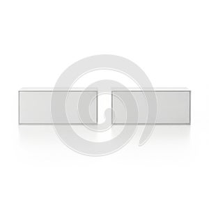 Two rectangular objects isolated on white background