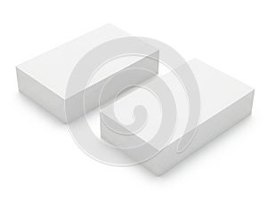Two rectangular white blocks positioned side by side