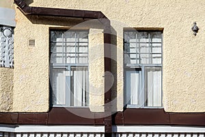 Windows and drainpipe