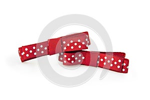 Two red barrette dots