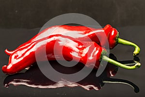 Two red bell pepper