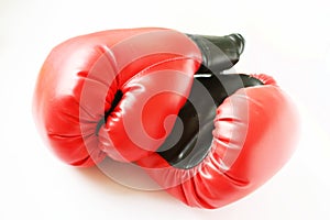 Two red boxing gloves