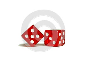 Two red dice