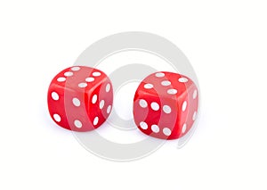 Two red dice