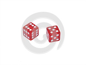 Two red dice