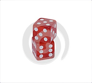 Two red dice