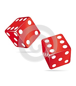 Two red dices