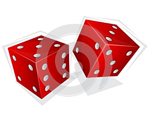 Two red dices